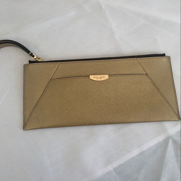 Henri Bendel West 57th Travel Pouch Wristlet - Gold - Picture 3 of 9